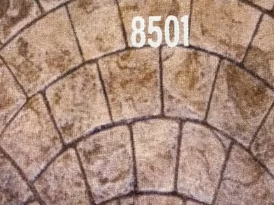 Large Stone Fan stamped concrete pattern sample #8501