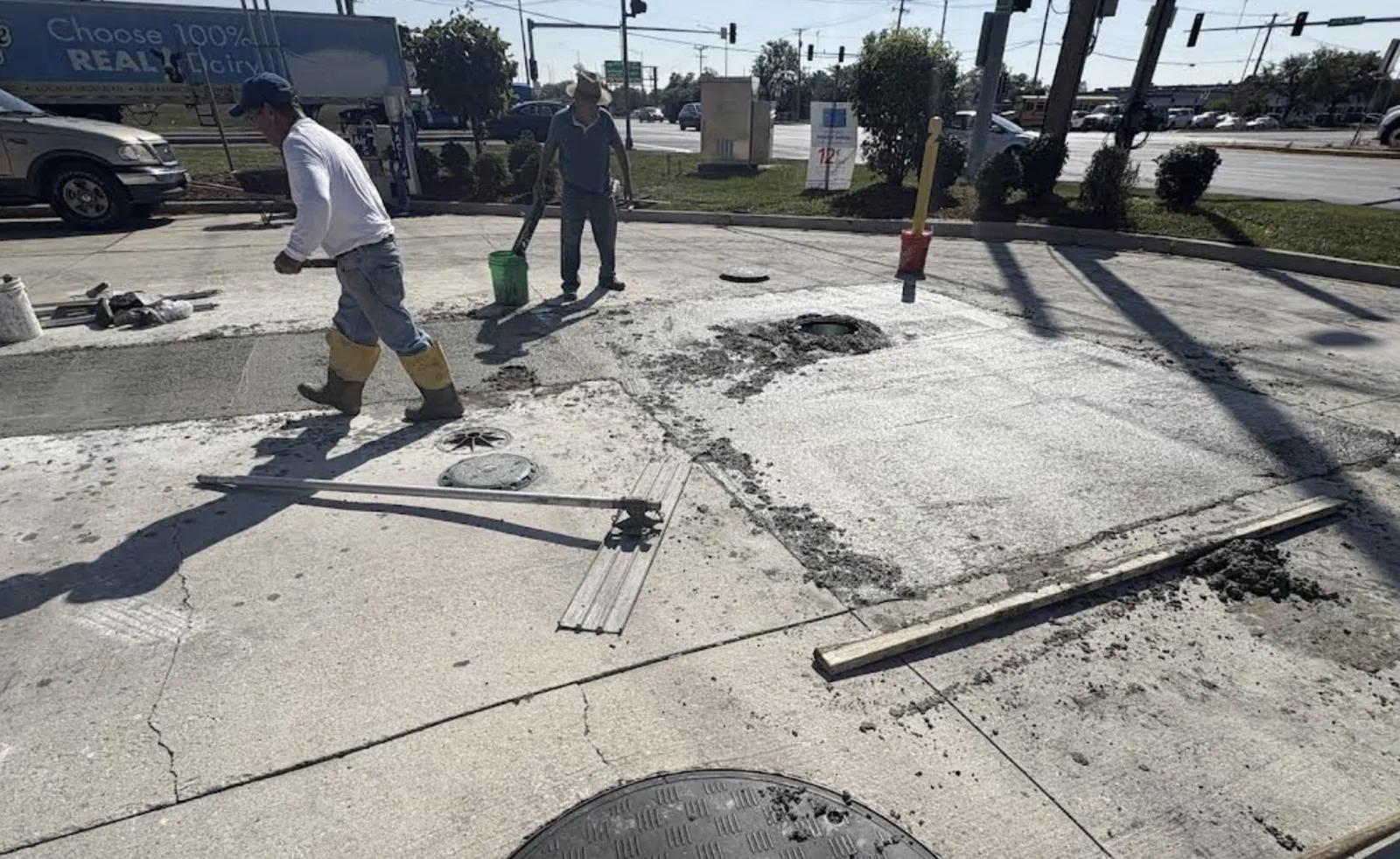 Concrete crack repair and slab resurfacing in Lakemoor IL