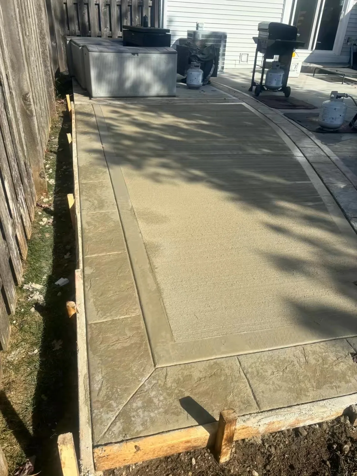 Backyard Broom Finish Concrete Patio - Photo 2