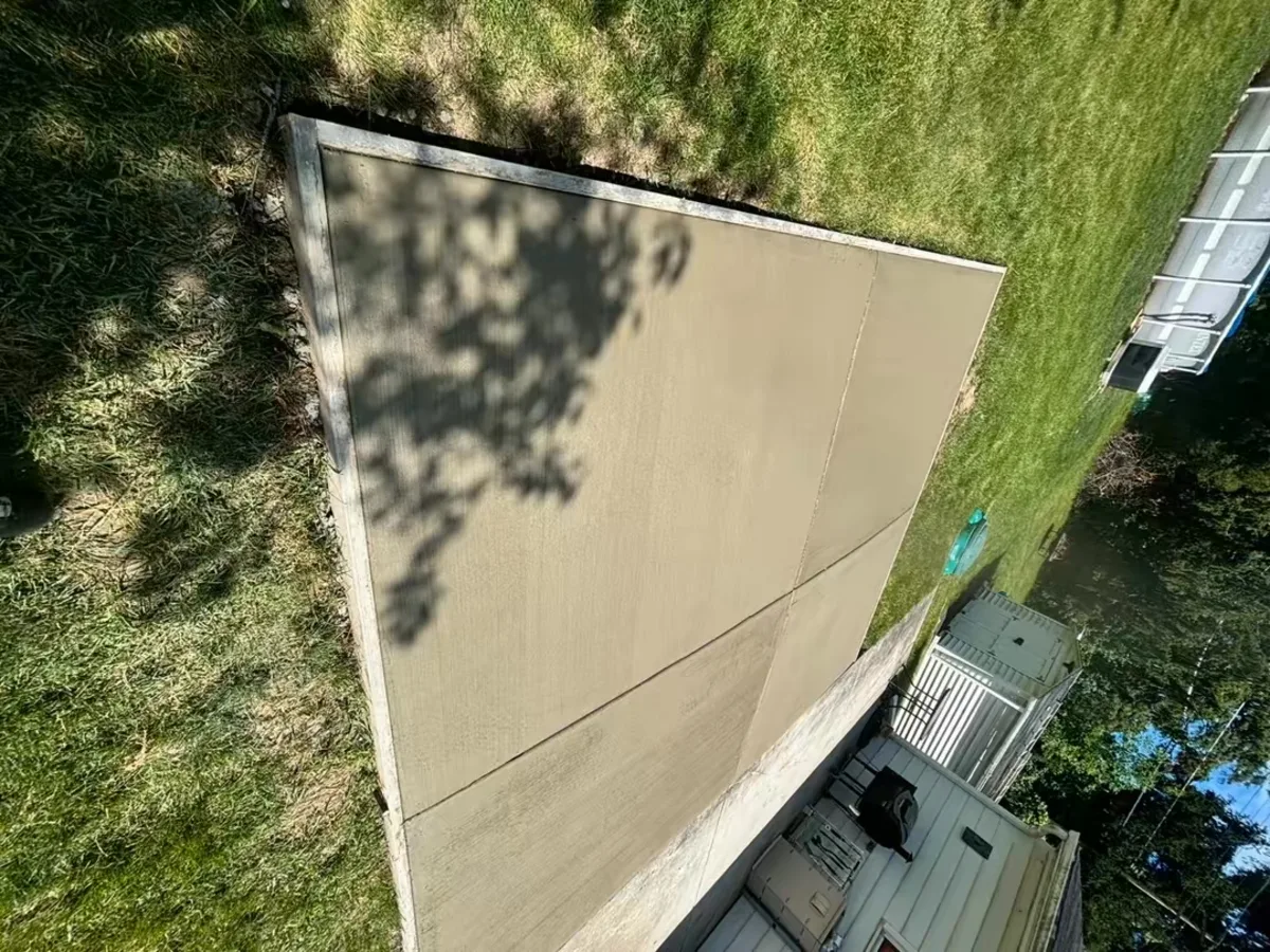 Backyard Broom Finish Concrete Patio