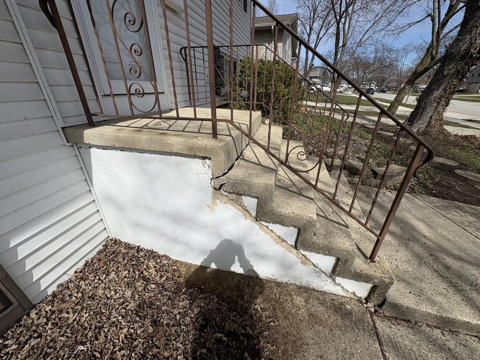 Crumbling outdoor brick steps needing rebuild in Antioch IL